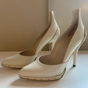 Gucci studded patent pumps